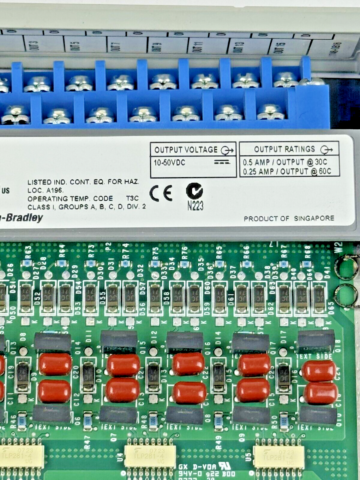 ALLEN-BRADLEY - 1746-OB16 SER. D REV. A - SLC 500 OUTPUT MODULE