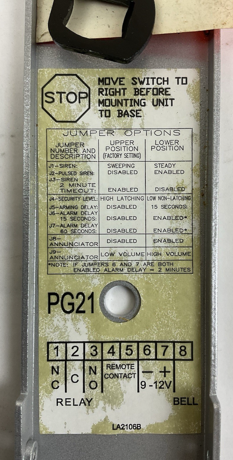 ALARM LOCK PG21MS 80901-2DR NARROW STILE DOOR ALARM SILVER