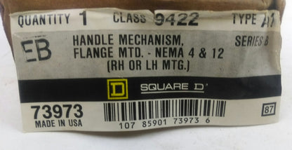 Square D 9422 TE-1 Series A Flange Mounted 100A Disconnect Switch 3P Non Fusible