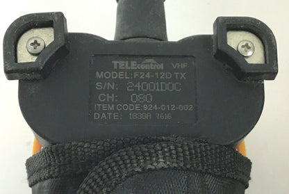 TELECONTROL F24-12D REMOTE CONTROL RECEIVER CH:015 65V-440V W/F24-12D TX REMOTE