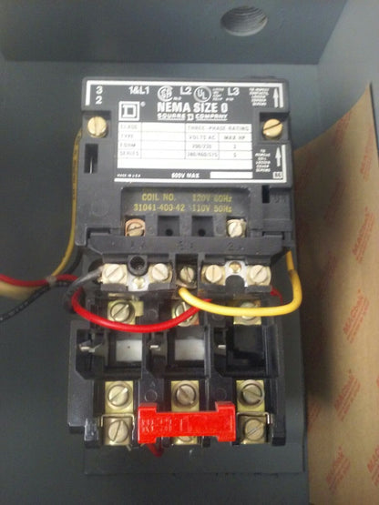 SQUARE D CLASS 8536 TYPE SBE2 8536-SBE2 DUST IGNITION PROOF ENCLOSURE START/STOP