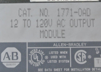 ALLEN-BRADLEY 1771-OAD OUTPUT MODULE / 12 to 120V AC