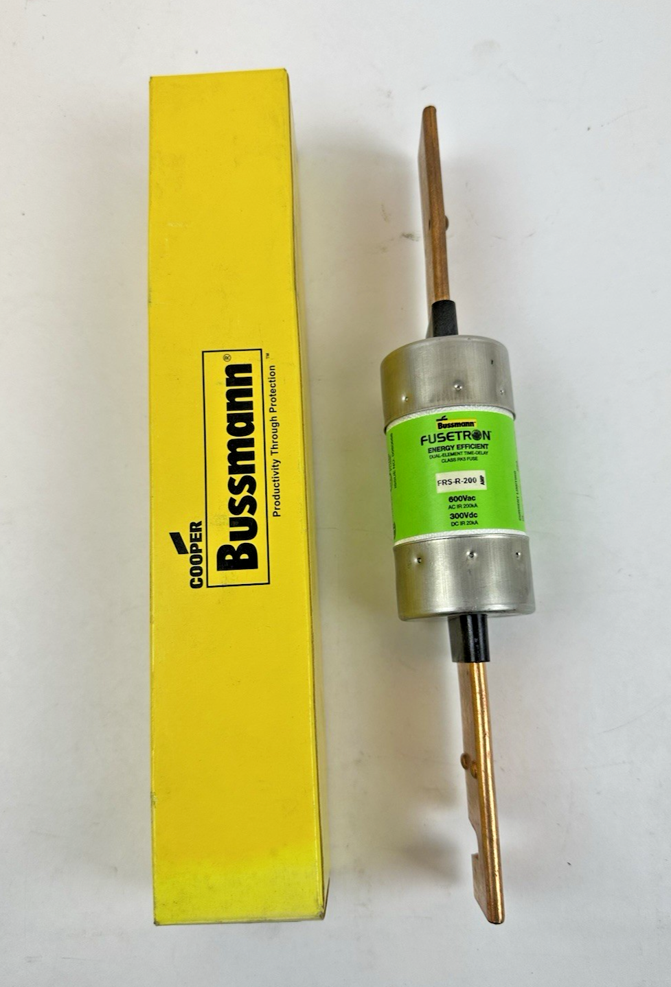 COOPER BUSSMANN FRS-R-200 FUSETRON CLASS RK5 TIME-DELAY FUSE 200A 600V