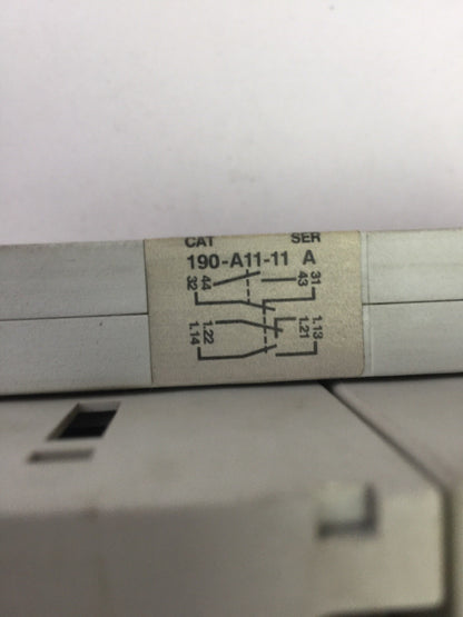 ALLEN BRADLEY MOTOR STARTER 190-P024 SER A 190-MN SER A 190-A40 SER B COIL 120V
