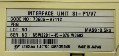 MAGNETEK MVB018 AC DRIVE SPEC:47P51 INTERFACE SI-P1/V7 DIGITAL OPERATOR JVOP-140