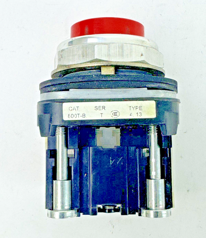 ALLEN-BRADLEY - 800T-B SER. T TYPE 4, 13 - RED PUSH BUTTON W/ 800T-XA SER. D