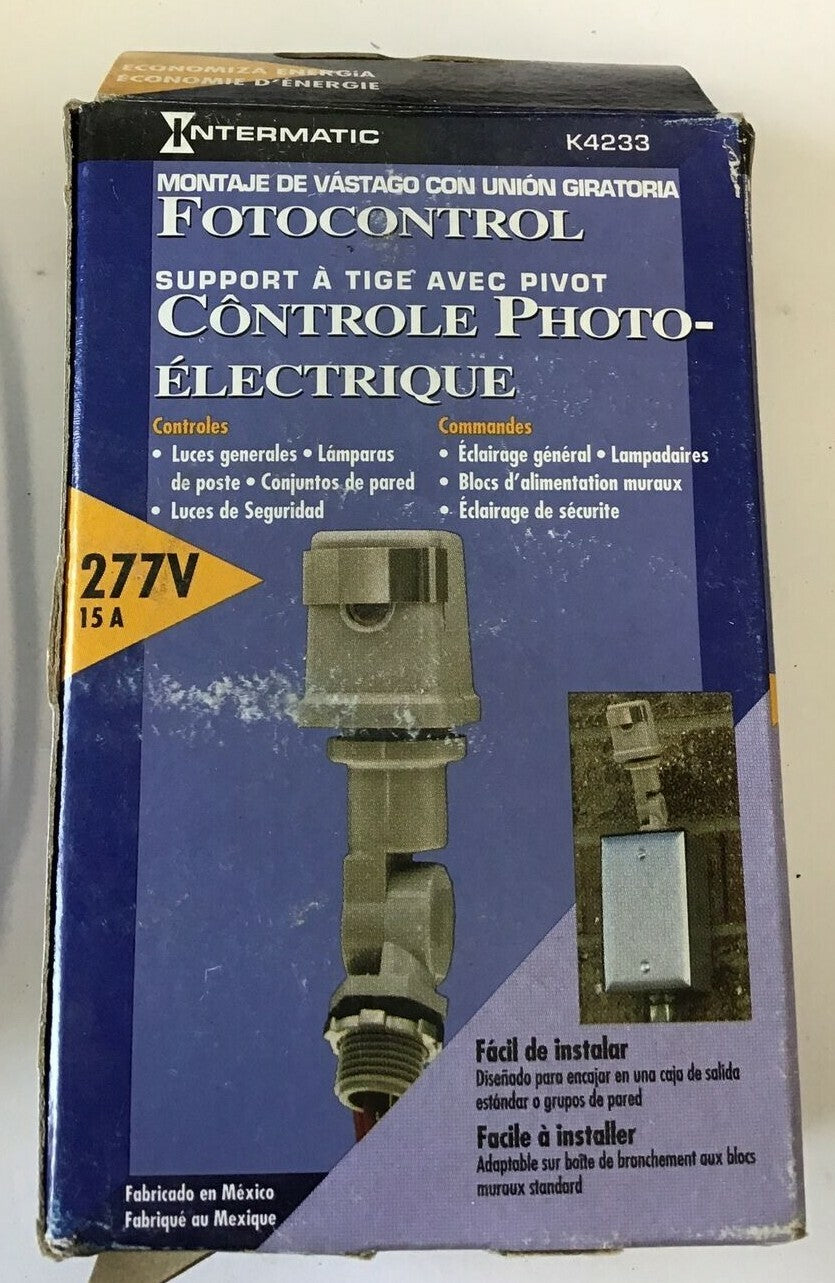 INTERMATIC K4233 PHOTO CONTROL STEM MOUNT WITH SWIVEL 277V 15A