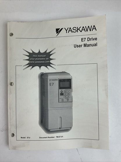 YASKAWA CIMR-E7U22P2 AC DRIVE VARISPEED E7 OUTPUT 0-240VAC 3PH 10.8A 4.1kVA