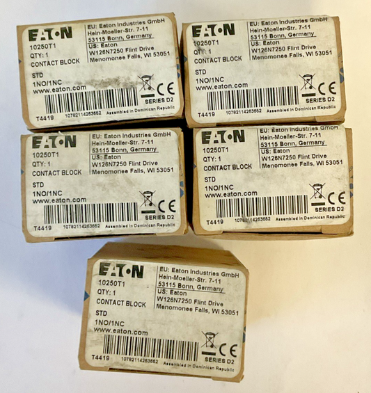 EATON 10250T1 CONTACT BLOCK SER.D2  ***LOTOF5***