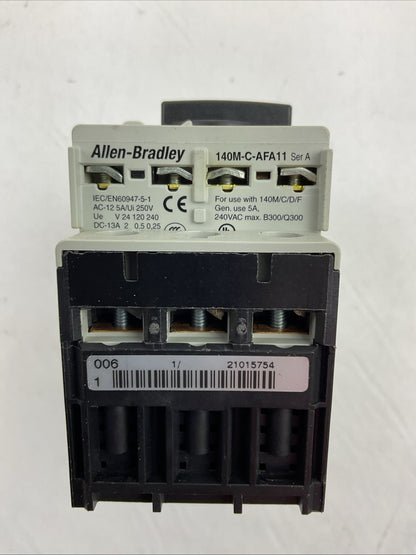 ALLEN-BRADLEY 140M-C2E-A40 SER C MOTOR CIRCUIT BREAKER 140M-C-AFA11 140M-C-TE1