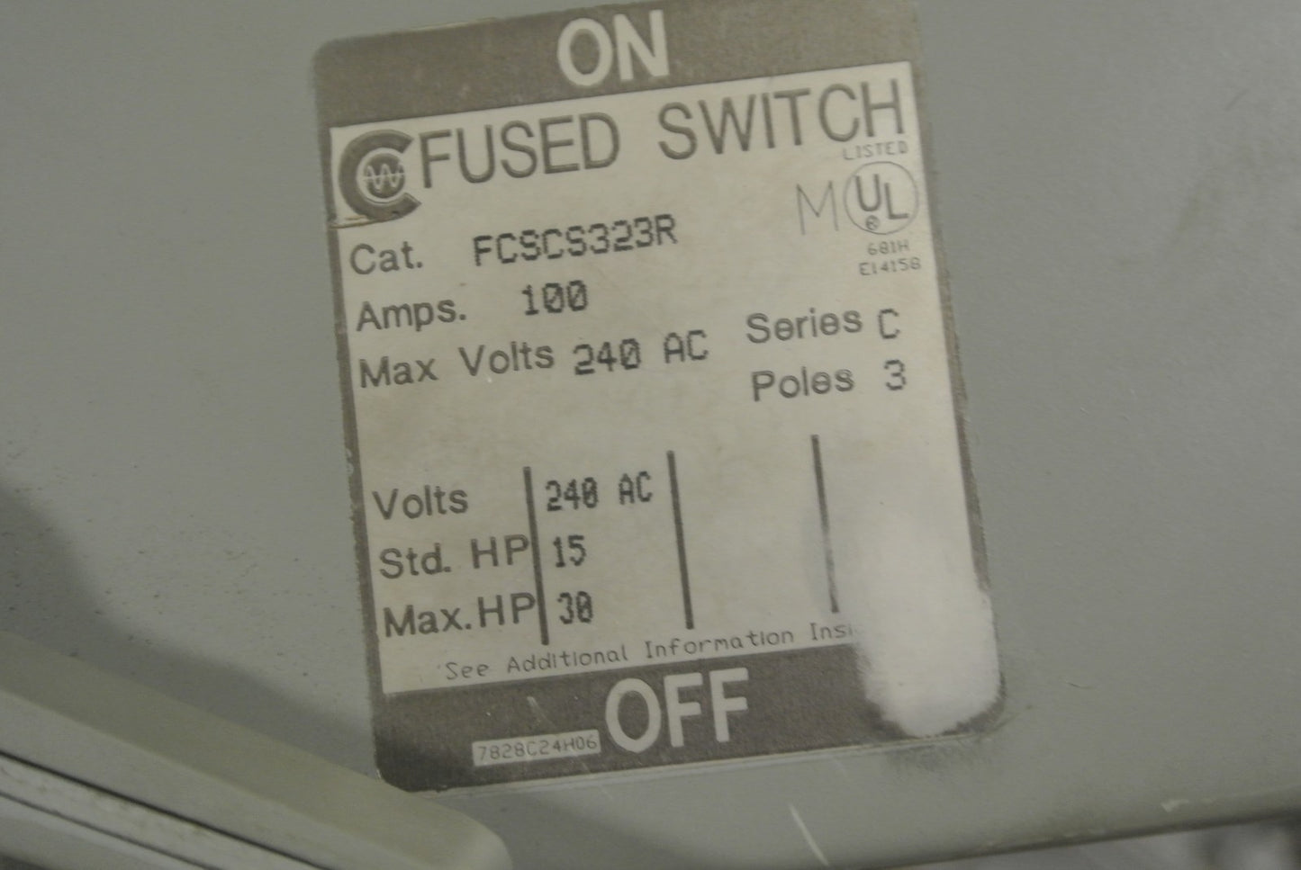 CHALLENGER FCSCS323R - TWIN PANELBOARD SWITCH - 240V, 60A & 100A, 3 POLE