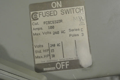 CHALLENGER FCSCS323R - TWIN PANELBOARD SWITCH - 240V, 60A & 100A, 3 POLE
