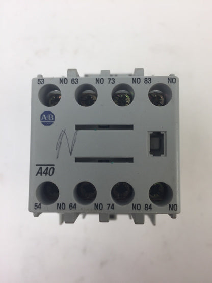 ALLEN BRADLEY 700-CF400D* CONTACTOR  600VAC 25A COIL 24VDC 100-F 100-FSD250