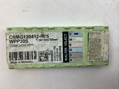 WALTER CNMG000412-RP5 WPP30S CNMG433-RP5 CARBIDE INSERT TIGER-TEC(BOX OF 10)