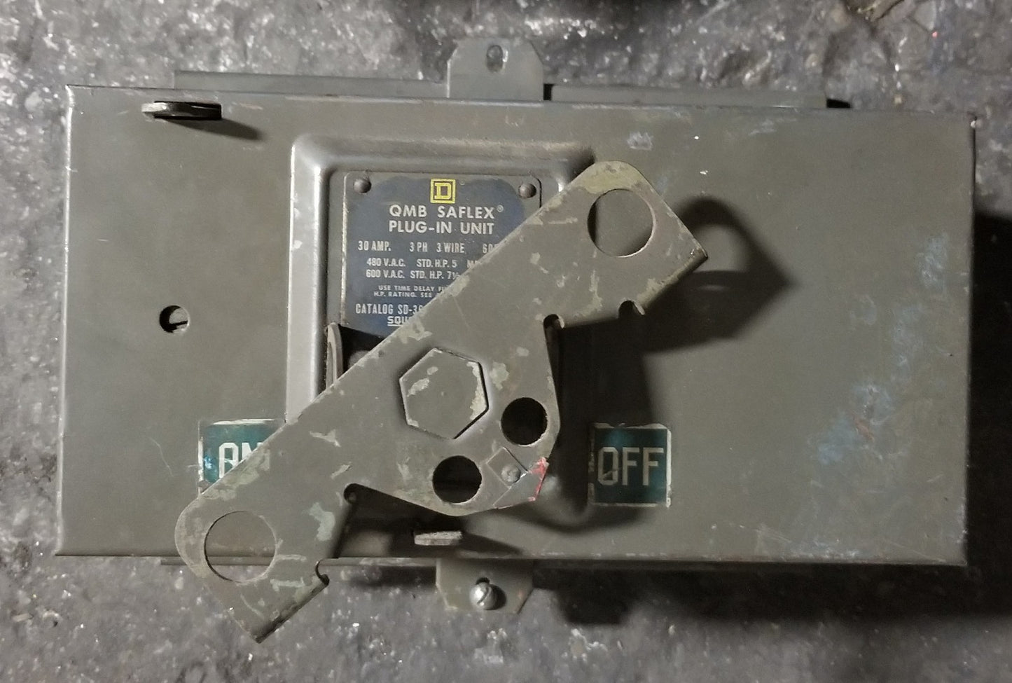 Square D SD-3603 30 Amp 600 VAC QMB Saflex Plug-In Unit 3 Phase 3 Wire SD3603