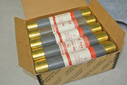 BOX of 10 ECONOMY / FEDERAL PACIFIC ELECTRIC ERS35 FUSE 35A / 600V / NEW SURPLUS