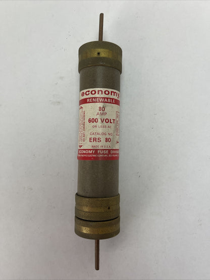 FPE ERS80 RENEWABLE ECONOMY FUSE 80AMP 600VAC FEDERAL PACIFIC ELECTRIC