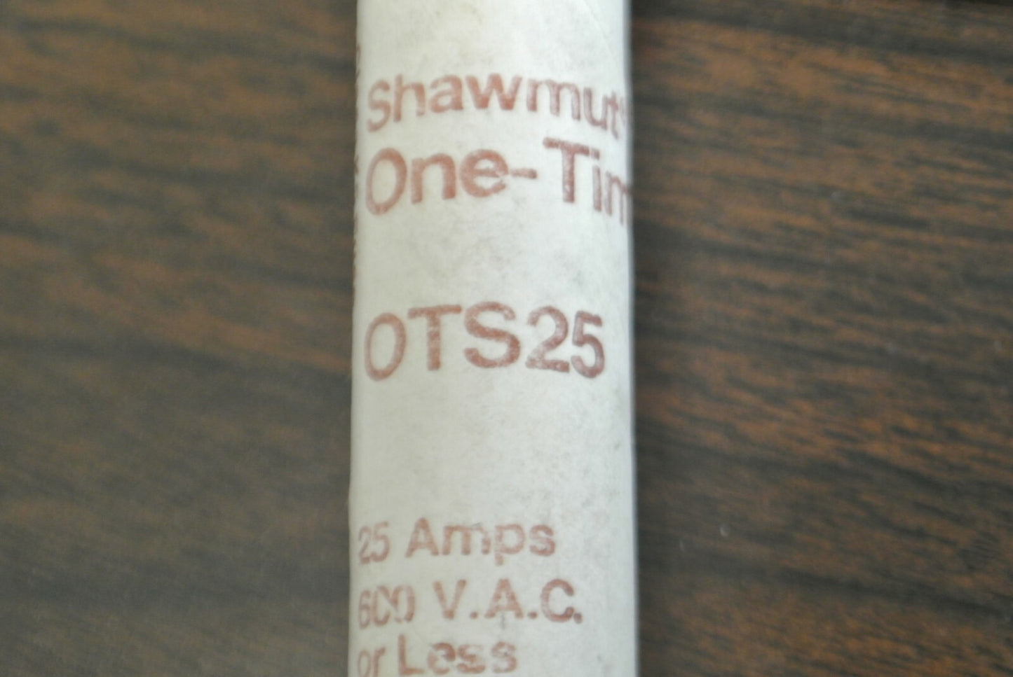 LOT of 2 / GOULD-SHAWMUT OTS25 ONE-TIME FUSE / 25A / 600V / NEW SURPLUS