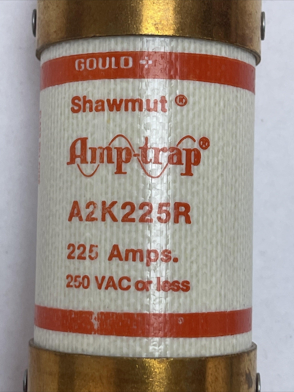 GOULD SHAWMUT A2K225R AMP-TRAP FUSE 225AMP 250VAC CLASS RK1