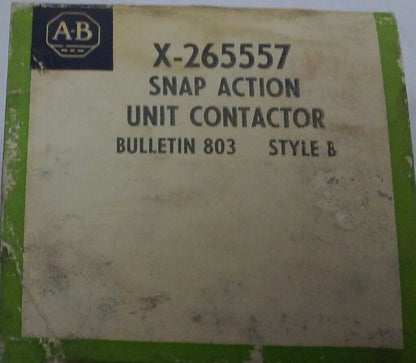 ALLEN BRADLEY X-265557 Snap Action Unit Contactor (NEW IN BOXPD