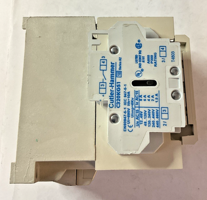 CUTLER HAMMER CE15GNS3AB CONTACTOR SIZE G 3POLE 460V 37A 50/60HZ