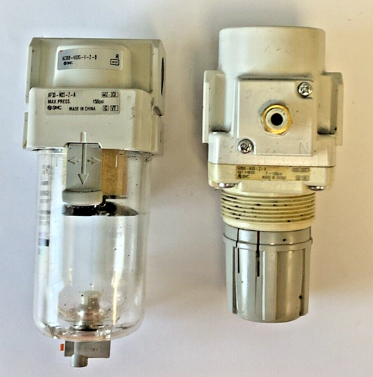SMC AC30B-N03G-V-Z-B 150PSI, AF30-N03-Z-A W/ AR30-N03-Z-B 7-125PSI FILTER