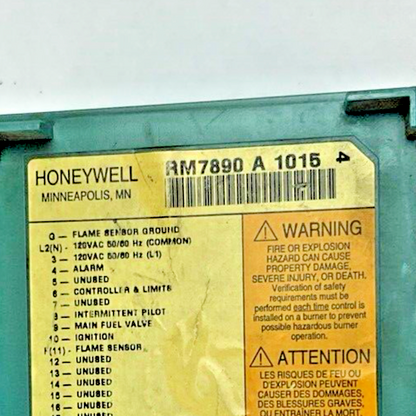 HONEYWELL RM7800 L 1015 BURNER CONTROL MODULE