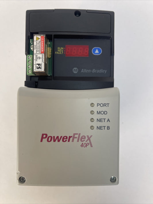 ALLEN BRADLEY 22D-D2P3N104 POWER FLEX 40P AC DRIVE OUTPUT 0-460VAC INPUT 380-480