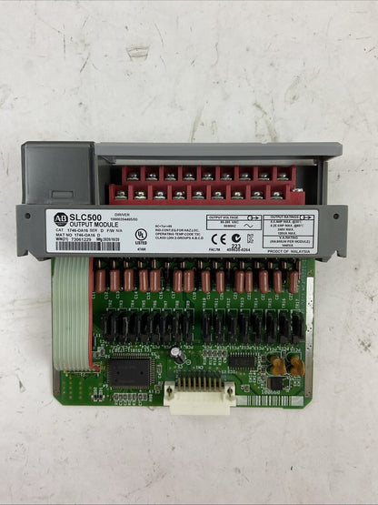 ALLEN BRADLEY 1746-OA16 SER D F/W N/A DIR/VER 10000354495/00 SLC500 OUTPUT