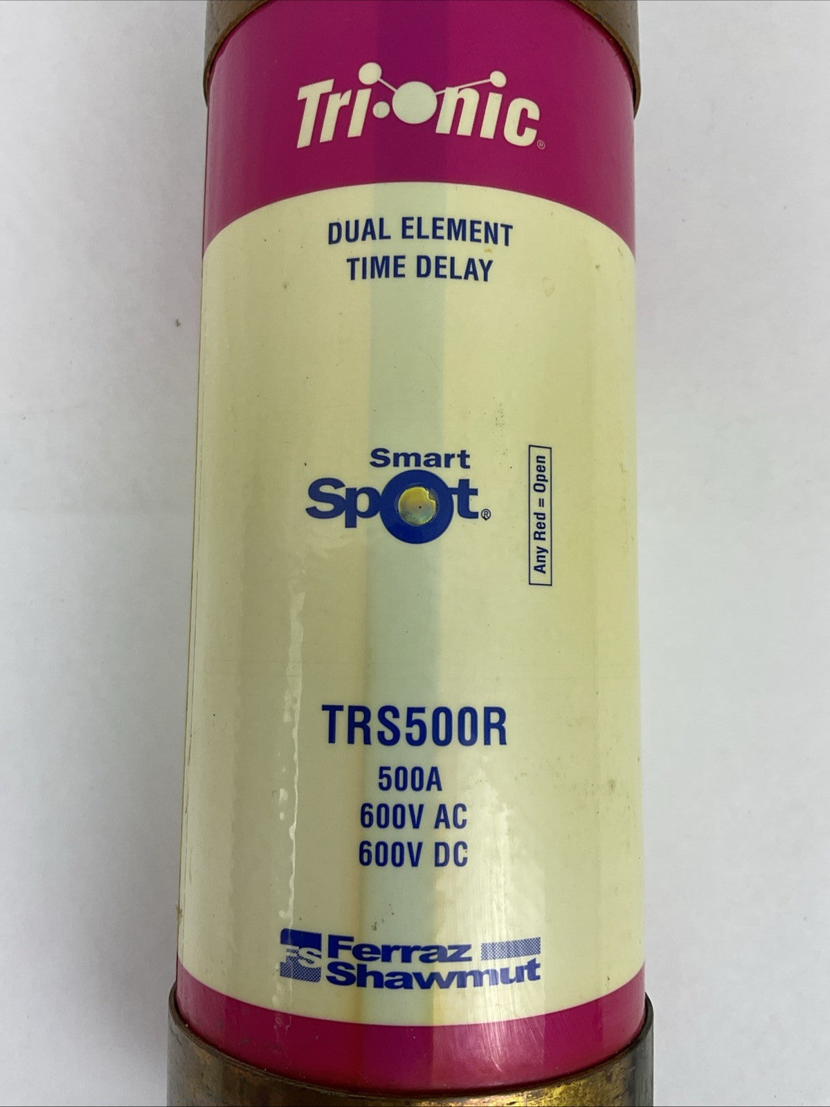 FERRAZ SHAWMUT TRS500R 600V 500A TRI-ONIC SMART SPOT DUAL ELEMENT TIME DELAY