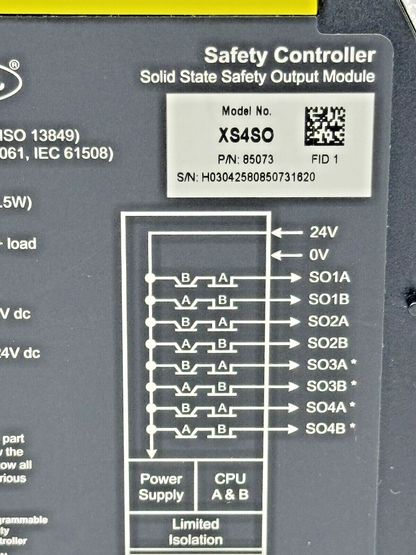 BANNER - XS4so - SAFETY CONTROLLER EXPANSION MODULE - 4 PAIR PNP SAFETY OUTPUTS