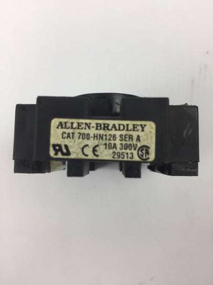 ALLEN BRADLEY 700-HN126 RELAY SOCKET BASE SERIES A 10A 300V (LOT OF 5)