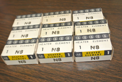 LOT of 9 / ALLEN-BRADLEY N8 THERMAL OVERLOAD HEATER ELEMENTS / NEW SURPLUS