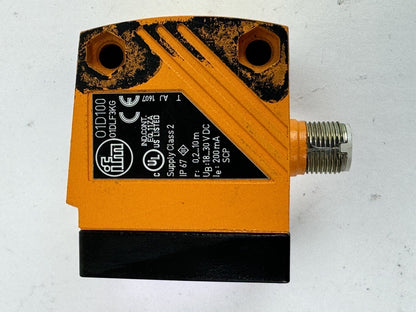 IFM - 01D100 - 01DLF3KG - LASER DISTANCE SENSOR - RANGE: 0.2-10 M, 30VDC, 4 PIN