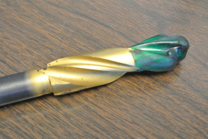 LOT of 4 / TANGED 3/4" 2-FLUTE DRILL BITS / REGROUND  1/2" - 3/4" STEP DRILL (?)