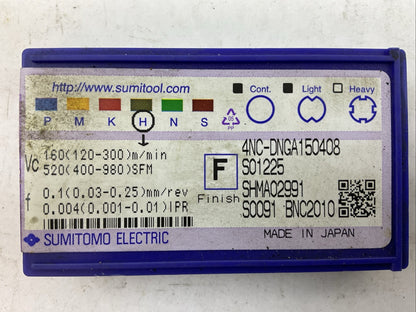 SUMITOMO ELECTRIC 4NC-DNGA 150408 CARBIDE INSERT