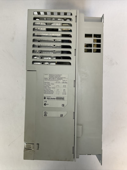 ALLEN BRADELY 20F11ND011AA0NNNNN AC DRIVE FIRMWARE 7.001 480VAC INPUT 3PH 11A