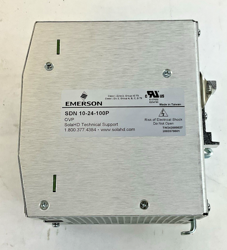 EMERSON SOLA SDN10-24-100P POWER SUPPLY 115/230VAC 5.0/2.0A 50/60 HZ