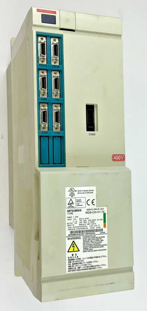 MITSUBISHI MDS-CH-V1-70 SERVO DRIVE UNIT 7KW 648V H/W VER.N 15A 240HZ