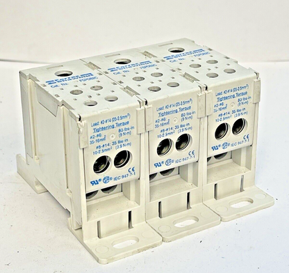 FERRAZ SHAWMUT *LOT OF 3* - FSPDB2C - POWER DISTRIBUTION BLOCK - 600VAC, 175A