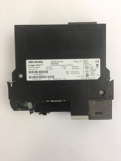 ALLEN BRADLEY 1756-L61 SER B LOGIX PAC CONTROLLOGIX 5561 PROCESSOR F/W REV 1.10