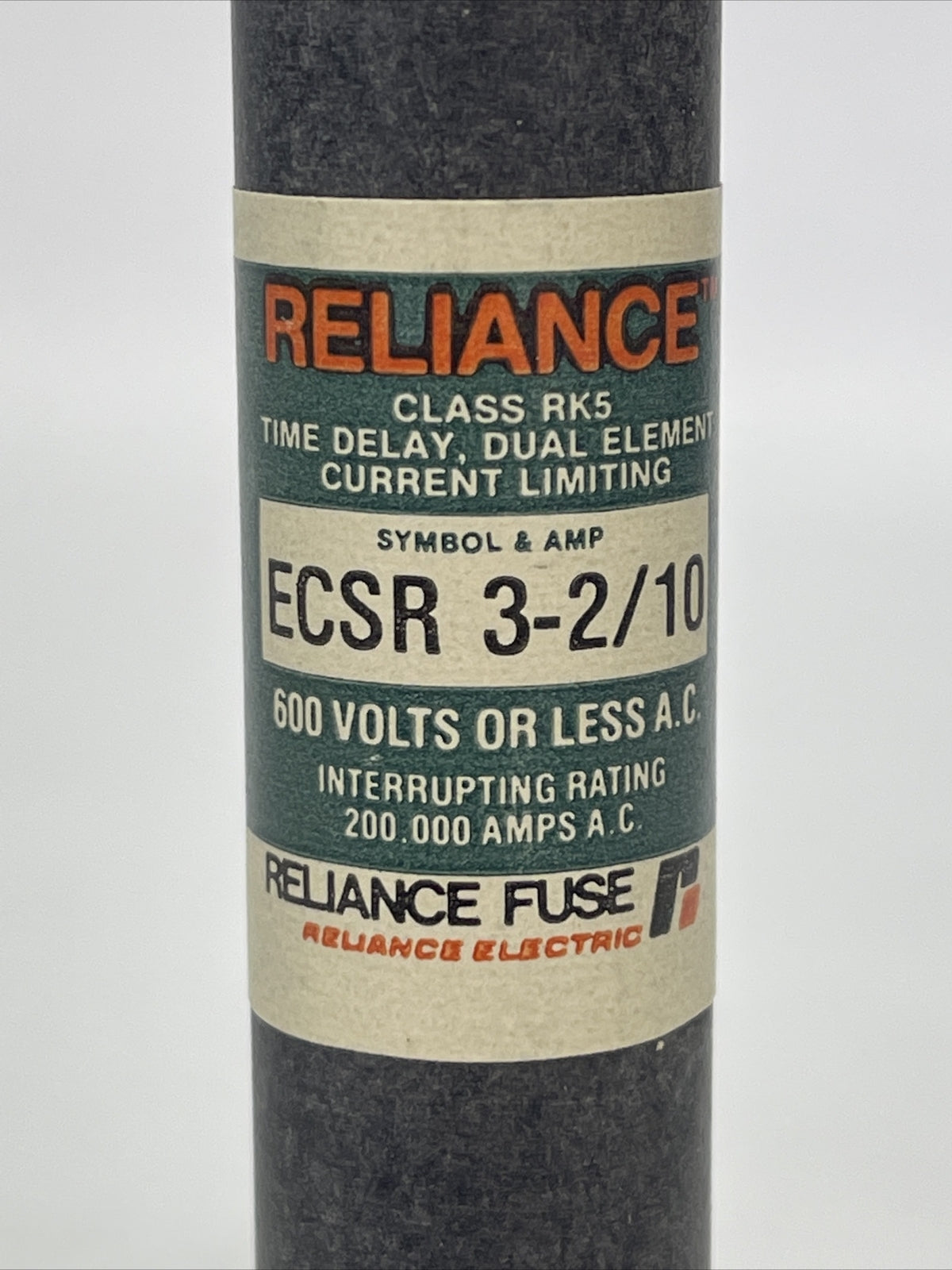 RELIANCE ECSR 3-2/10 CLASS RK5 TIME DELAY FUSE 600VAC 3-2/10AMP (BOX OF 10)