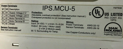 MAN ROLAND IPS.MCU-5 MOTOR CONTROL - 16.86959-0026 - Rev. A
