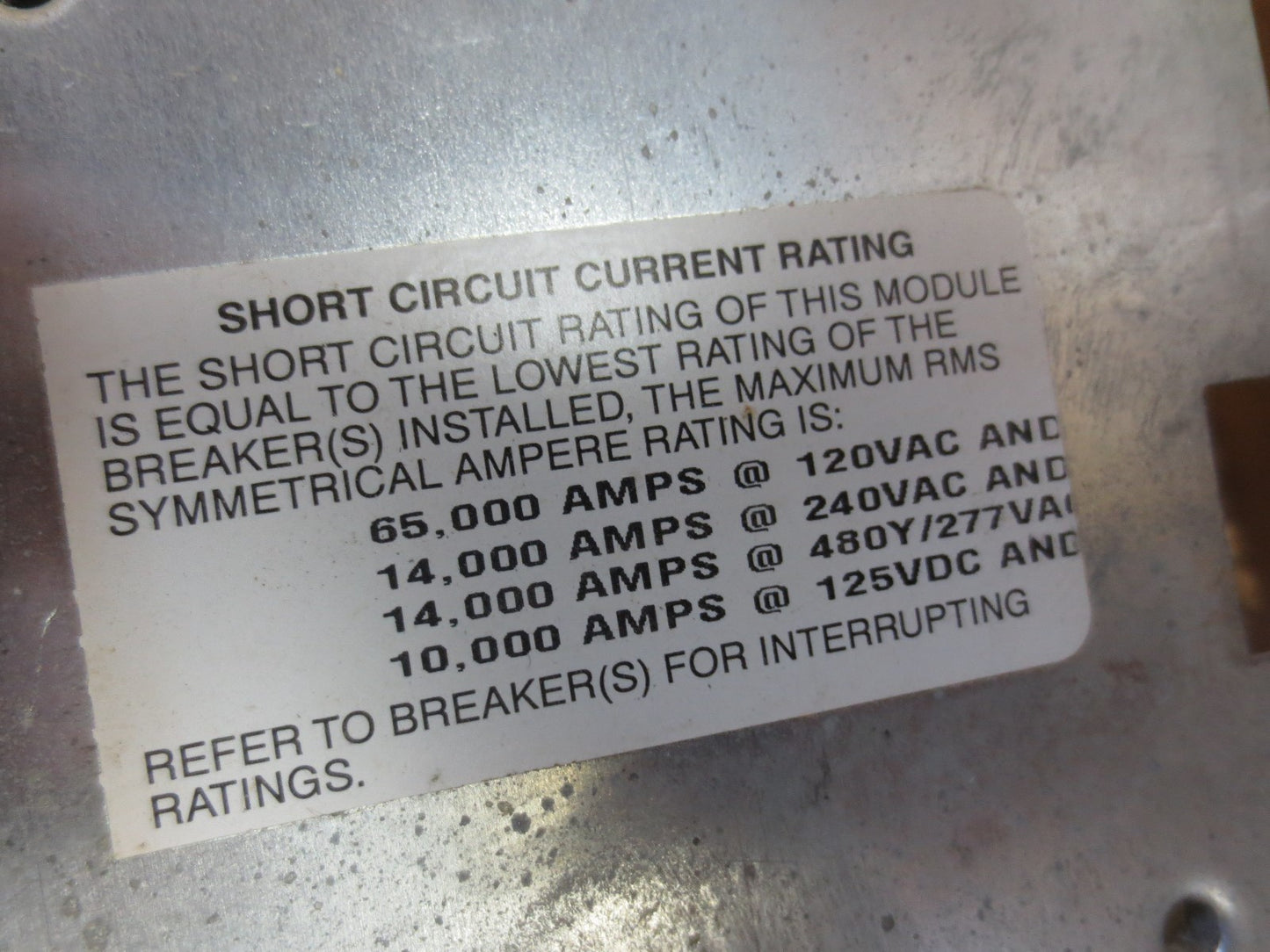 GE AMC6EY CIRCUIT BREAKER MODULE, MODEL 1 - 200A, 6-POLE, 480Y/MAX