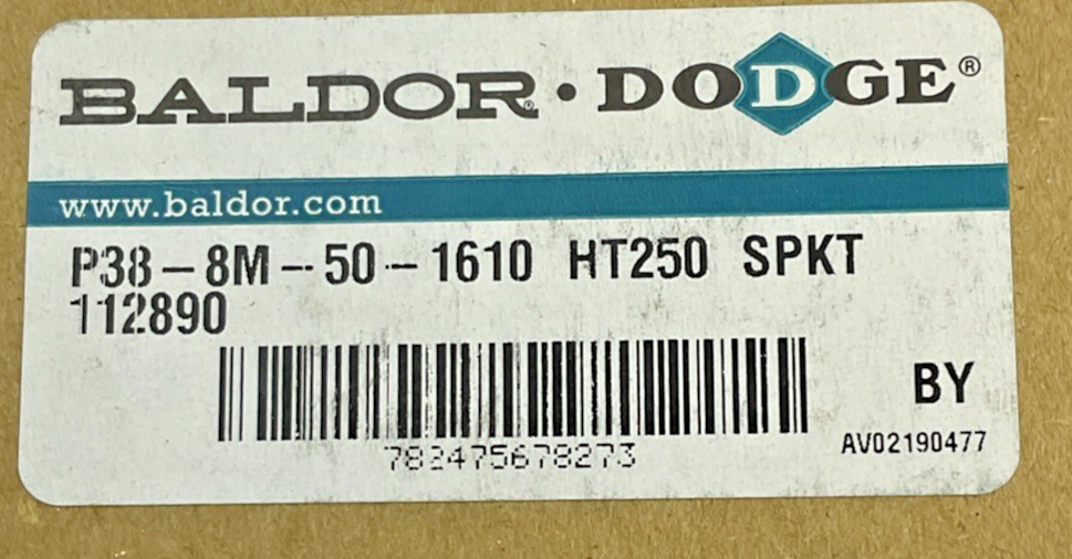 BALDOR P38-8M-50-1610 SPROCKET HT250