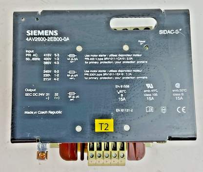 SIEMENS 4AV2600-2EB00-0A POWER SUPPLY 15A 400V