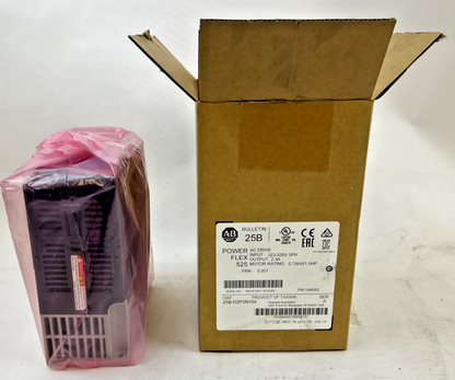 ALLEN-BRADLEY 25B-D2P3N104 AC DRIVE SER.A 528V FRN:5.001 0.75KW 1HP 2.3A