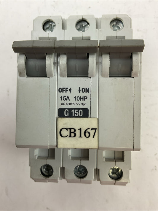 ALLEN BRADLEY 1492-CB3G150 MANUAL MOTOR CONTROLLER 15A 10HP 480Y/277VAC SER C