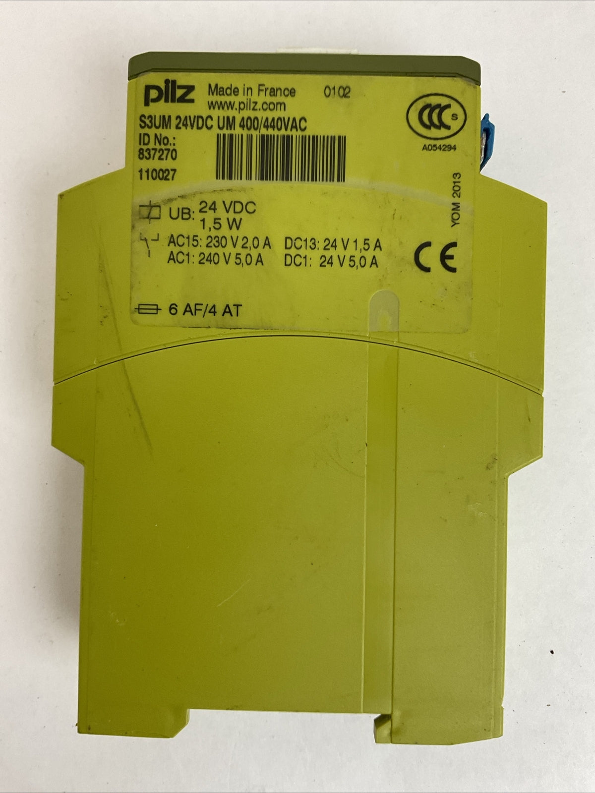 PILZ S3UM 24VDC UM 400/440VAC SAFETY RELAY