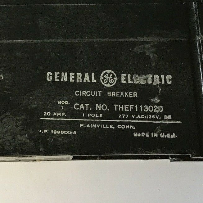 GENERAL ELECTRIC THEF113020 E100 CIRCUIT BREAKER 1POLE 277VAC 125VDC 20A